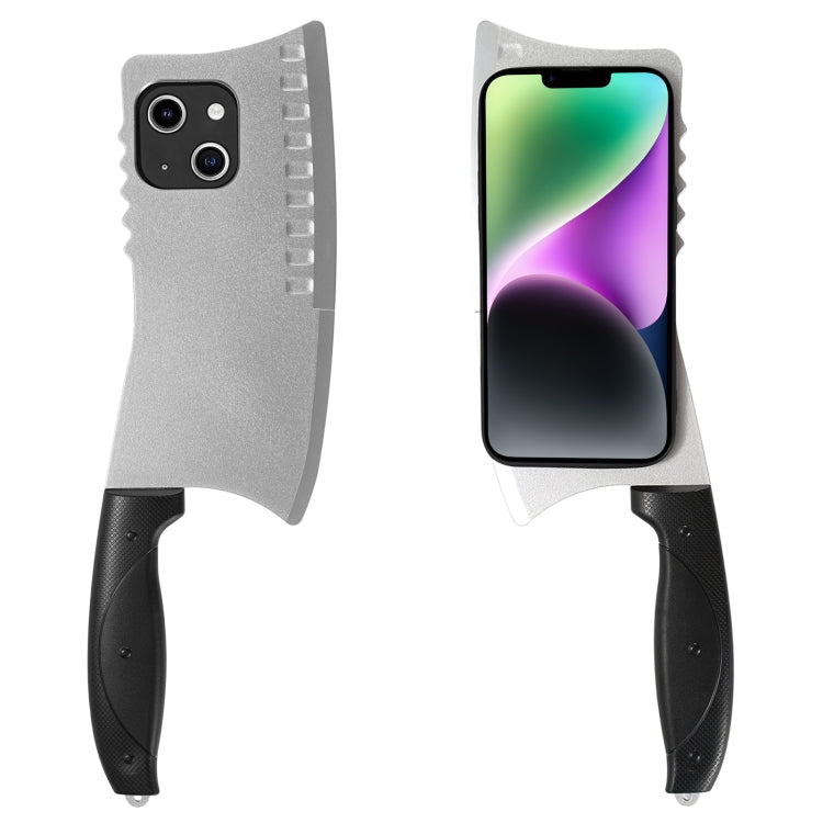 For iPhone 14 Plus Simulated Kitchen Knife TPU + PC Phone Case(Silver) - iPhone 14 Plus Cases by PMC TechLife | Online Shopping South Africa | PMC TechLife