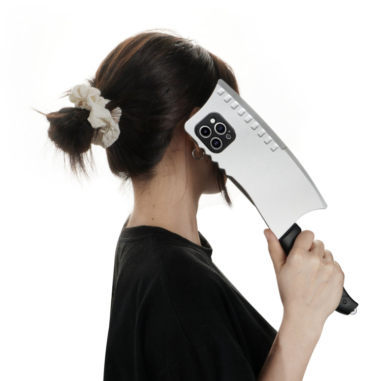 For iPhone 14 Plus Simulated Kitchen Knife TPU + PC Phone Case(Silver) - iPhone 14 Plus Cases by PMC TechLife | Online Shopping South Africa | PMC TechLife