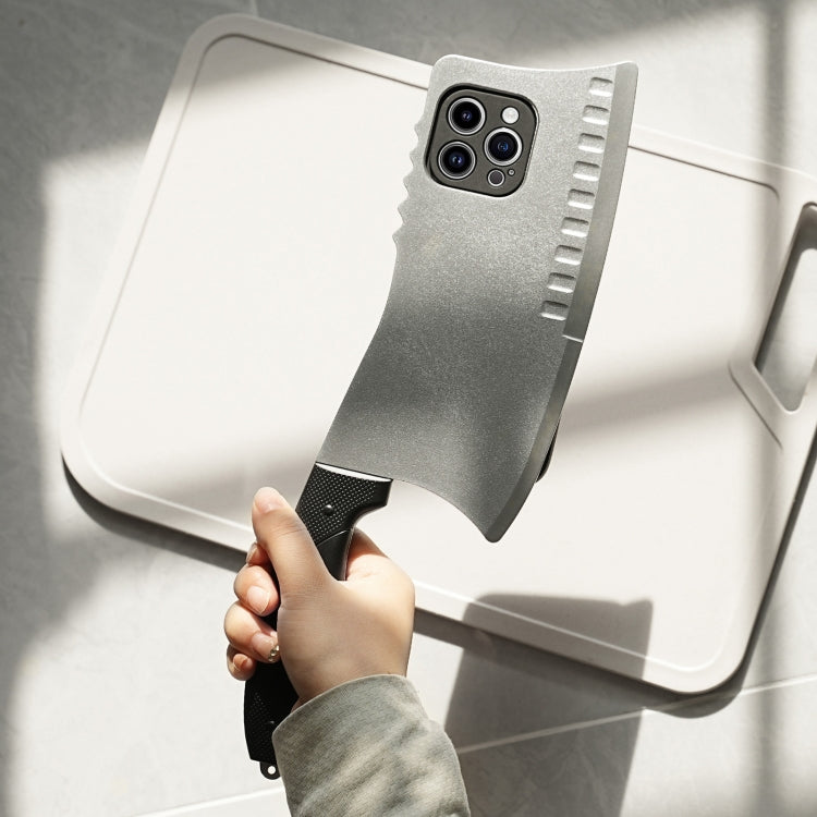 For iPhone 14 Simulated Kitchen Knife TPU + PC Phone Case(Silver) - iPhone 14 Cases by PMC TechLife | Online Shopping South Africa | PMC TechLife