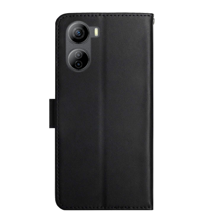 For ZTE Libero 5G IV HT02 Genuine Leather Fingerprint-proof Flip Phone Case(Black) - ZTE Cases by PMC TechLife | Online Shopping South Africa | PMC TechLife | Buy Now Pay Later Mobicred