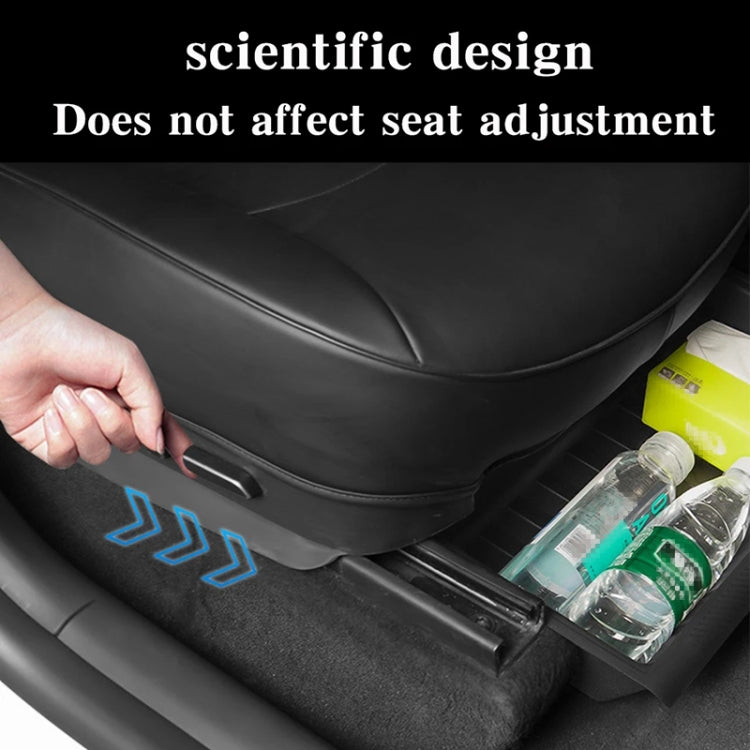 For Tesla Model Y 2021-2023 TPE Storage Organizer Under Car Seat, Style:without Cover(Black) - free shipping - PMC TechLife - Order now!