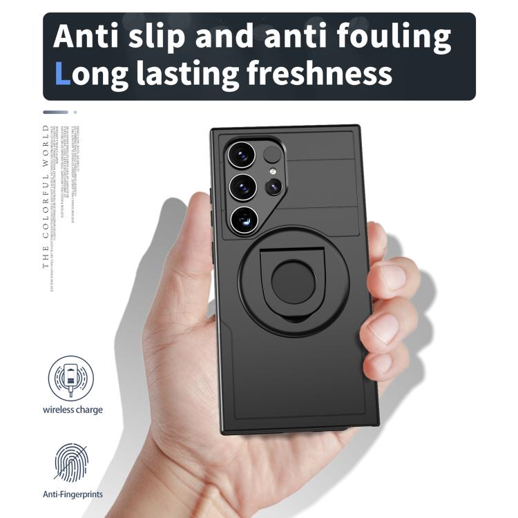 For Samsung Galaxy S24 Ultra 5G Armor MagSafe Ring Holder Phone Case(Black) - free shipping - PMC TechLife - Order now!