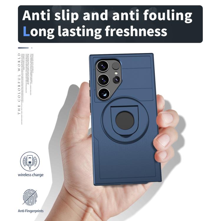 For Samsung Galaxy S24 Ultra 5G Armor MagSafe Ring Holder Phone Case(Blue) - free shipping - PMC TechLife - Order now!