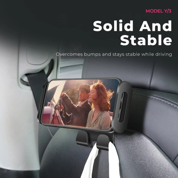 For Tesla Model 3 / Y Car Co-pilot Glove Box Hook Phone Tablet Holder, Style:Hook Base + Phone Bracket - free shipping - PMC TechLife - Order now!