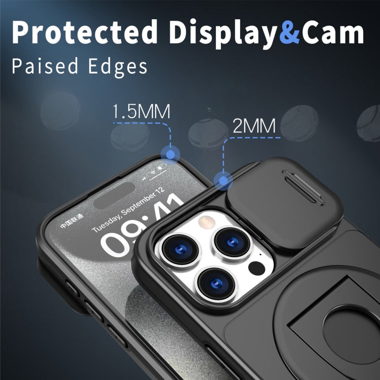 For iPhone 14 Plus Camshield MagSafe Ring Holder Armor Phone Case(Black) - free shipping - PMC TechLife - Order now!