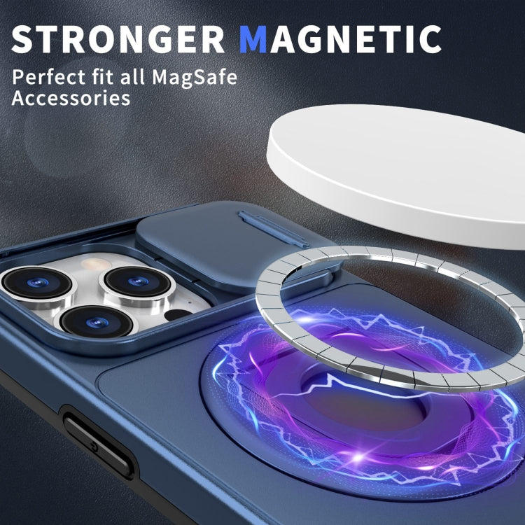 For iPhone 11 Camshield MagSafe Ring Holder Armor Phone Case(Blue) - iPhone 11 Cases by PMC TechLife | Online Shopping South Africa | PMC TechLife