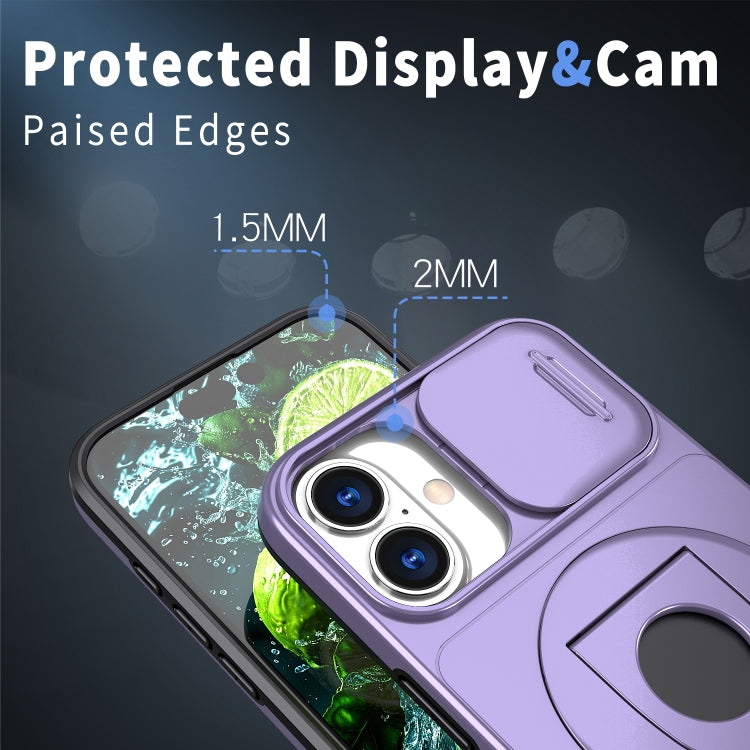 For iPhone 16 Plus Camshield MagSafe Ring Holder Armor Phone Case(Purple) - free shipping - PMC TechLife - Order now!