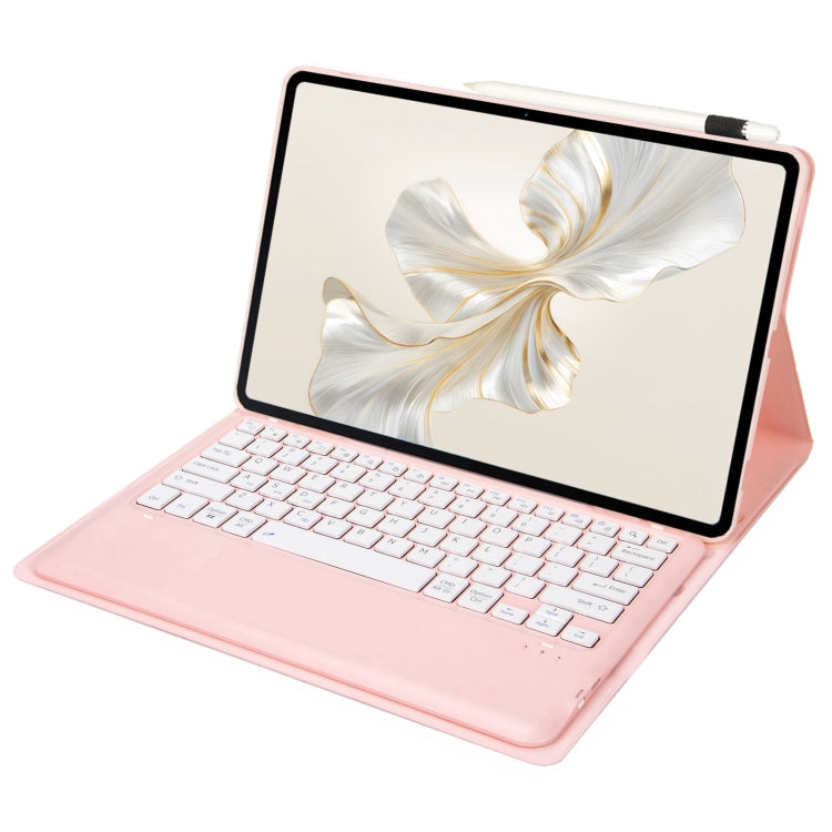 For Honor Pad 9 AH19 TPU Ultra-thin Detachable Bluetooth Keyboard Tablet Leather Case(Pink) - Huawei Keyboard by PMC TechLife | Online Shopping South Africa | PMC TechLife