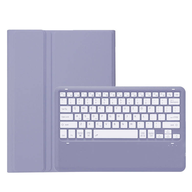 For Honor Pad 9 AH19 TPU Ultra-thin Detachable Bluetooth Keyboard Tablet Leather Case(Purple) - Huawei Keyboard by PMC TechLife | Online Shopping South Africa | PMC TechLife