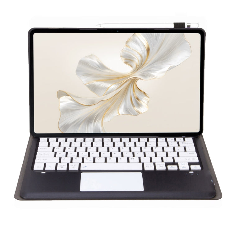 For Honor Pad 9 AH19-A TPU Ultra-thin Detachable Bluetooth Keyboard Tablet Leather Case with Touchpad(Black + White) - Huawei Keyboard by PMC TechLife | Online Shopping South Africa | PMC TechLife