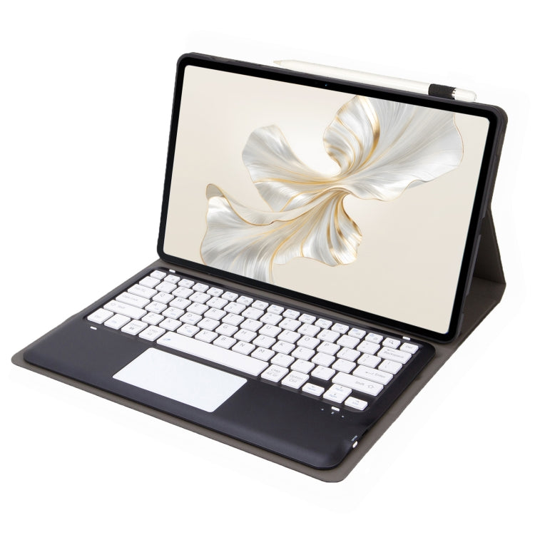 For Honor Pad 9 AH19-A TPU Ultra-thin Detachable Bluetooth Keyboard Tablet Leather Case with Touchpad(Black + White) - Huawei Keyboard by PMC TechLife | Online Shopping South Africa | PMC TechLife