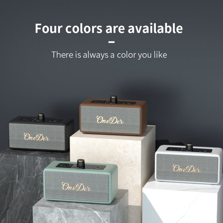 Oneder D3 Retro Leather Casing 30W Dual Units Wireless Bluetooth Speaker(Black) - free shipping - PMC Jewellery - Order now!