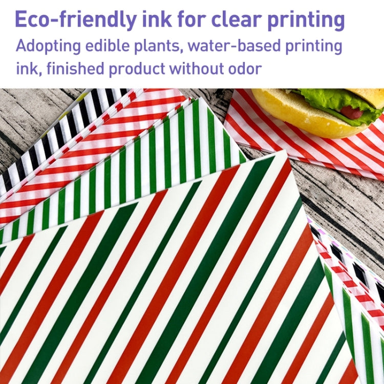 100sheets / Pack Striped Baking Greaseproof Paper Food Placemat Paper, size: 30x30cm(Orange) - Retail Packaging by PMc TechLife | Online Shopping South Africa | PMc TechLife | Buy Now Pay Later Mobicred