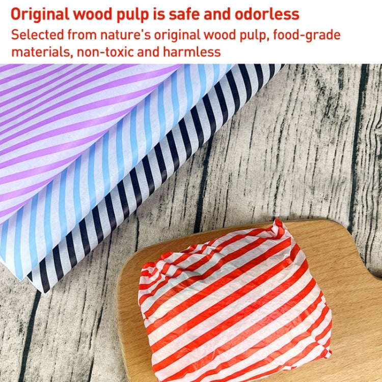 100sheets / Pack Striped Baking Greaseproof Paper Food Placemat Paper, size: 30x30cm(Red) - Retail Packaging by PMc TechLife | Online Shopping South Africa | PMc TechLife | Buy Now Pay Later Mobicred