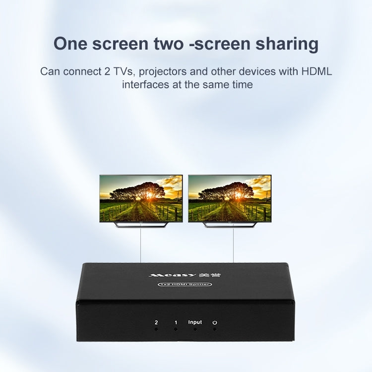 Measy SPH102 1 to 2 HDMI 1080P Simultaneous Display Splitter(UK Plug) - free shipping - PMC Jewellery - Order now!