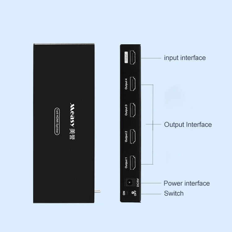 Measy SPH104 1 to 4 4K HDMI 1080P Simultaneous Display Splitter(UK Plug) - free shipping - PMC Jewellery - Order now!