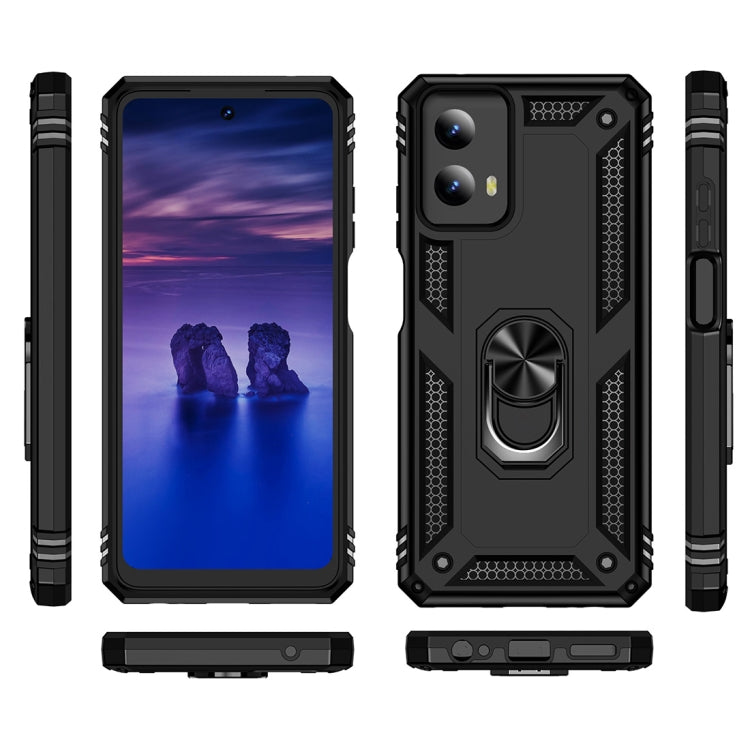 For Motorola Moto G Play 5G 2024 Shockproof TPU + PC Phone Case with Holder(Black) - Motorola Cases by PMC Jewellery | Online Shopping South Africa | PMC Jewellery | Buy Now Pay Later Mobicred