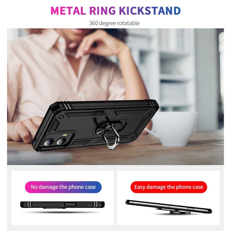 For Motorola Moto G Play 5G 2024 Shockproof TPU + PC Phone Case with Holder(Black) - Motorola Cases by PMC Jewellery | Online Shopping South Africa | PMC Jewellery | Buy Now Pay Later Mobicred