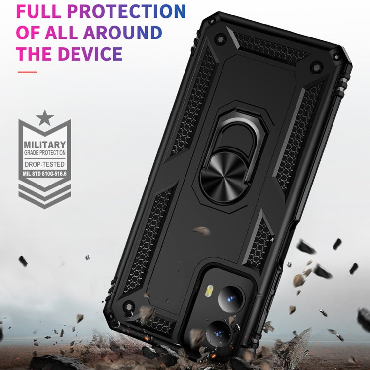 For Motorola Moto G Play 5G 2024 Shockproof TPU + PC Phone Case with Holder(Black) - Motorola Cases by PMC Jewellery | Online Shopping South Africa | PMC Jewellery | Buy Now Pay Later Mobicred