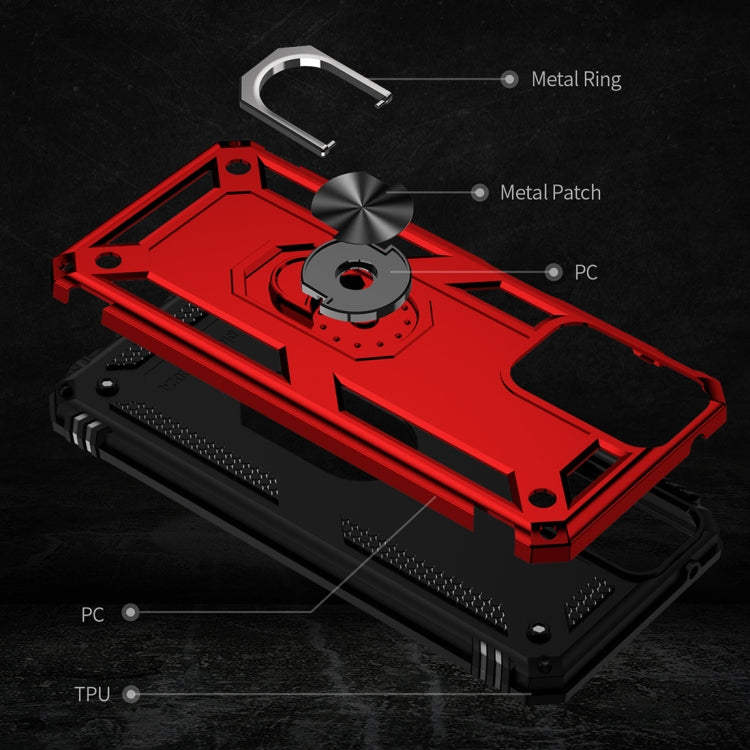 For Motorola Moto G Play 5G 2024 Shockproof TPU + PC Phone Case with Holder(Red) - Motorola Cases by PMC Jewellery | Online Shopping South Africa | PMC Jewellery | Buy Now Pay Later Mobicred