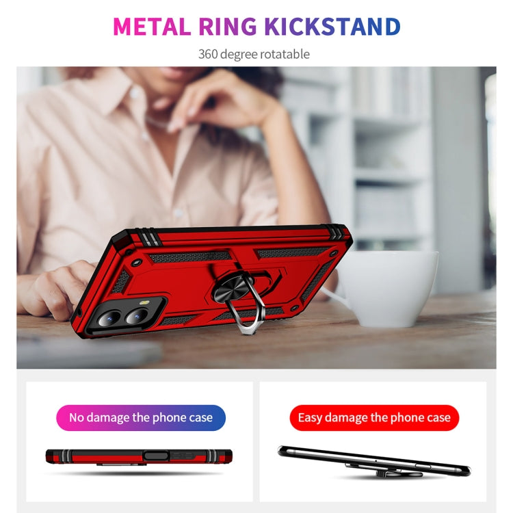For Motorola Moto G Play 5G 2024 Shockproof TPU + PC Phone Case with Holder(Red) - Motorola Cases by PMC Jewellery | Online Shopping South Africa | PMC Jewellery | Buy Now Pay Later Mobicred