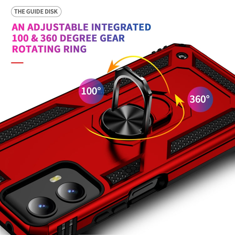 For Motorola Moto G Play 5G 2024 Shockproof TPU + PC Phone Case with Holder(Red) - Motorola Cases by PMC Jewellery | Online Shopping South Africa | PMC Jewellery | Buy Now Pay Later Mobicred