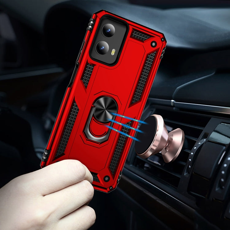 For Motorola Moto G Play 5G 2024 Shockproof TPU + PC Phone Case with Holder(Red) - Motorola Cases by PMC Jewellery | Online Shopping South Africa | PMC Jewellery | Buy Now Pay Later Mobicred