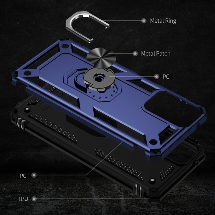 For Motorola Moto G Play 5G 2024 Shockproof TPU + PC Phone Case with Holder(Blue) - Motorola Cases by PMC Jewellery | Online Shopping South Africa | PMC Jewellery | Buy Now Pay Later Mobicred