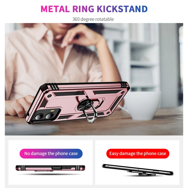 For Motorola Moto G Play 5G 2024 Shockproof TPU + PC Phone Case with Holder(Rose Gold) - free shipping - PMC Jewellery - Order now!