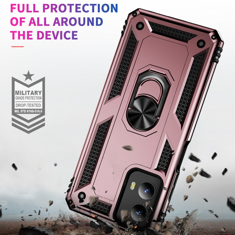For Motorola Moto G Play 5G 2024 Shockproof TPU + PC Phone Case with Holder(Rose Gold) - free shipping - PMC Jewellery - Order now!