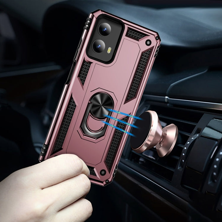 For Motorola Moto G Play 5G 2024 Shockproof TPU + PC Phone Case with Holder(Rose Gold) - free shipping - PMC Jewellery - Order now!