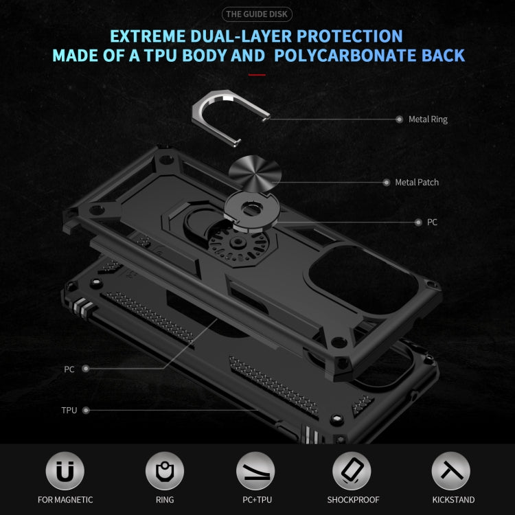 For Motorola Edge 2024 Shockproof TPU + PC Phone Case with Holder(Black) - free shipping - PMC Jewellery - Order now!