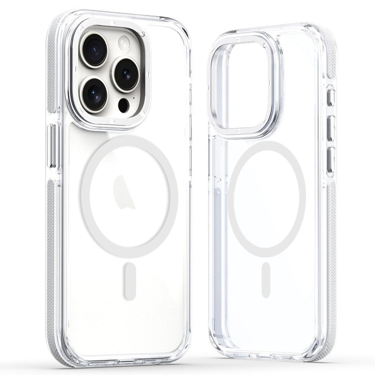 For iPhone 15 Pro Dual-Color Clear Acrylic Hybrid TPU MagSafe Phone Case(Transparent) - free shipping - PMC TechLife - Order now!