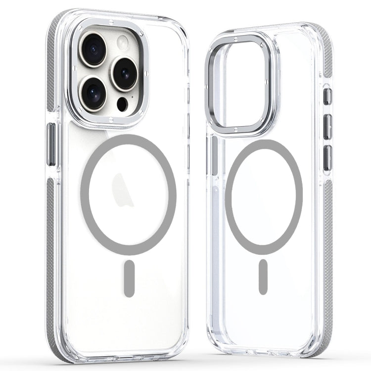 For iPhone 13 Pro Max Dual-Color Clear Acrylic Hybrid TPU MagSafe Phone Case(Grey) - iPhone 13 Pro Max Cases by PMC TechLife | Online Shopping South Africa | PMC TechLife