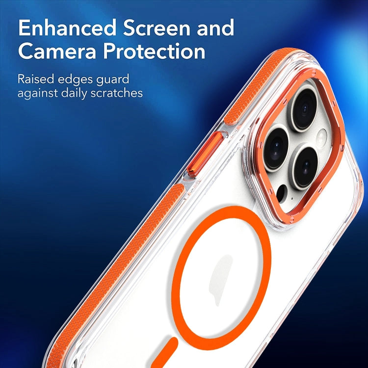 For iPhone 14 Plus Dual-Color Clear Acrylic Hybrid TPU MagSafe Phone Case(Red) - iPhone 14 Plus Cases by PMC TechLife | Online Shopping South Africa | PMC TechLife