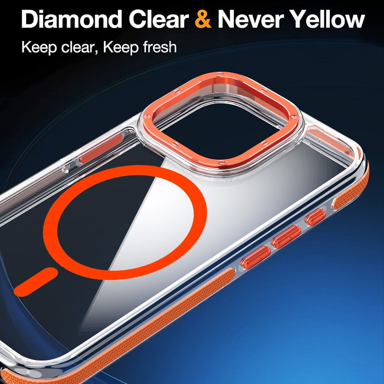 For iPhone 14 Pro Max Dual-Color Clear Acrylic Hybrid TPU MagSafe Phone Case(Grey) - iPhone 14 Pro Max Cases by PMC TechLife | Online Shopping South Africa | PMC TechLife