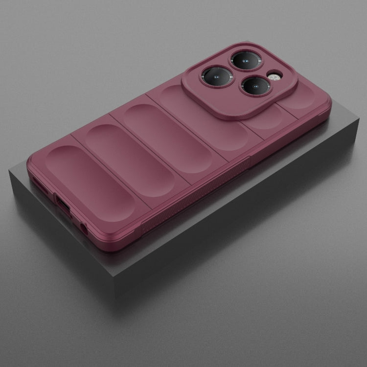 For Infinix Hot 40 Pro / Hot 40 Magic Shield TPU + Flannel Phone Case(Wine Red) - Infinix Cases by PMC TechLife | Online Shopping South Africa | PMC TechLife | Buy Now Pay Later Mobicred