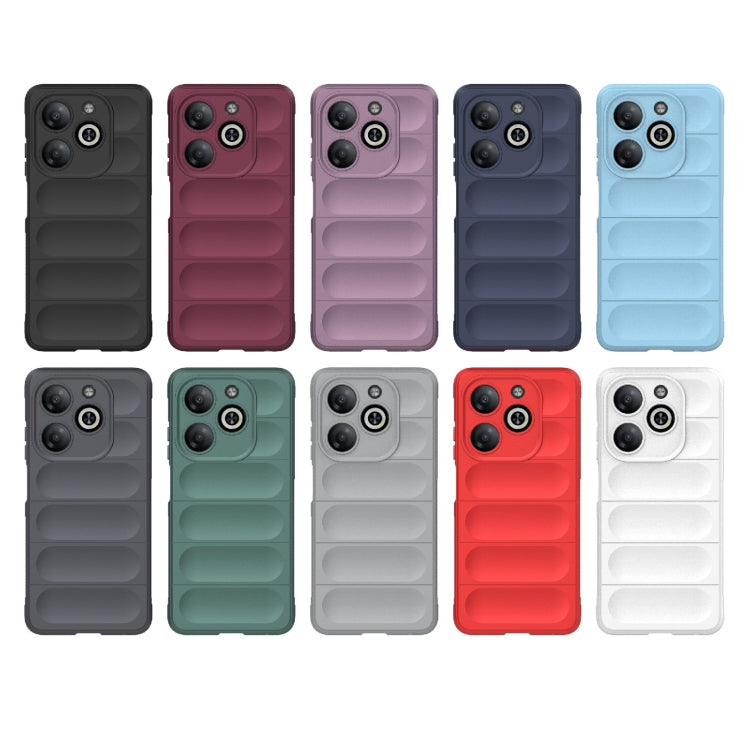 For Infinix Smart 8 Magic Shield TPU + Flannel Phone Case(Dark Green) - Infinix Cases by PMC TechLife | Online Shopping South Africa | PMC TechLife | Buy Now Pay Later Mobicred
