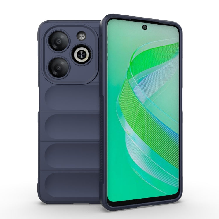 For Infinix Smart 8 Magic Shield TPU + Flannel Phone Case(Dark Blue) - Infinix Cases by PMC TechLife | Online Shopping South Africa | PMC TechLife | Buy Now Pay Later Mobicred