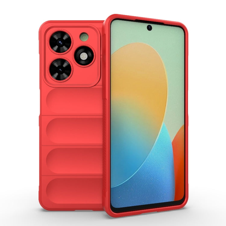 For Tecno Spark Go 2024 / 20C / Pop 8 Magic Shield TPU + Flannel Phone Case(Red) - Tecno Cases by PMC Jewellery | Online Shopping South Africa | PMC Jewellery | Buy Now Pay Later Mobicred