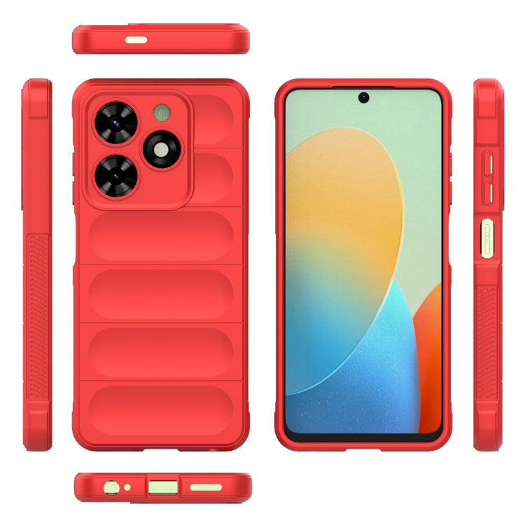 For Tecno Spark Go 2024 / 20C / Pop 8 Magic Shield TPU + Flannel Phone Case(Red) - Tecno Cases by PMC Jewellery | Online Shopping South Africa | PMC Jewellery | Buy Now Pay Later Mobicred