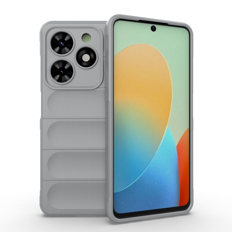 For Tecno Spark Go 2024 / 20C / Pop 8 Magic Shield TPU + Flannel Phone Case(Grey) - Tecno Cases by PMC Jewellery | Online Shopping South Africa | PMC Jewellery | Buy Now Pay Later Mobicred