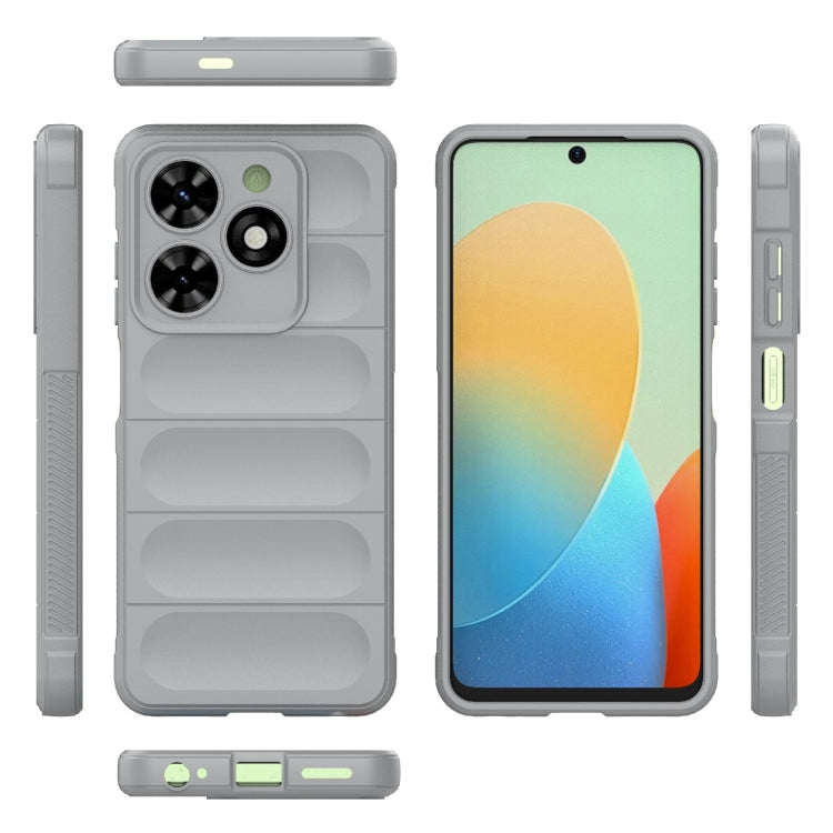 For Tecno Spark Go 2024 / 20C / Pop 8 Magic Shield TPU + Flannel Phone Case(Grey) - Tecno Cases by PMC Jewellery | Online Shopping South Africa | PMC Jewellery | Buy Now Pay Later Mobicred