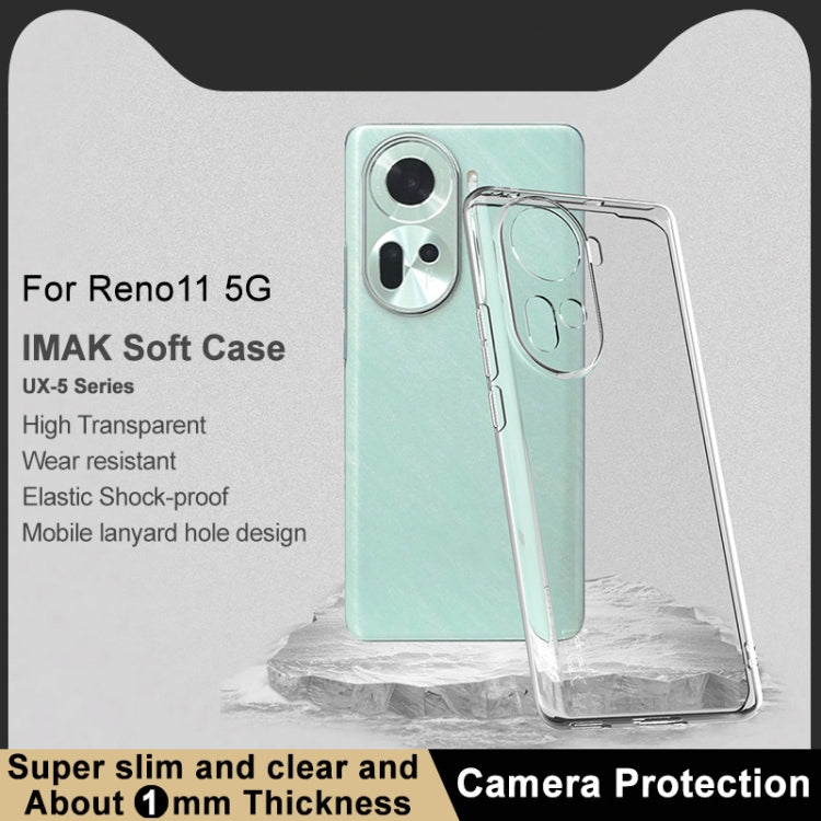 For OPPO Reno11 5G Global IMAK UX-5 Series Transparent TPU Phone Case - OPPO Cases by imak | Online Shopping South Africa | PMC TechLife | Buy Now Pay Later Mobicred