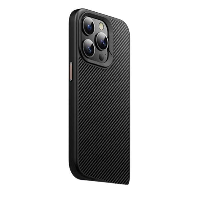 For iPhone 14 Pro Kevlar Fiber Shockproof MagSafe Phone Case(Black) - iPhone 14 Pro Cases by PMC TechLife | Online Shopping South Africa | PMC TechLife | Buy Now Pay Later Mobicred