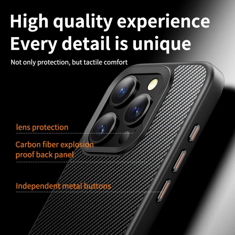 For iPhone 14 Pro Kevlar Fiber Shockproof MagSafe Phone Case(Black) - iPhone 14 Pro Cases by PMC TechLife | Online Shopping South Africa | PMC TechLife | Buy Now Pay Later Mobicred