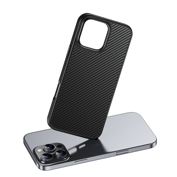 For iPhone 16 Pro Max Kevlar Fiber Shockproof MagSafe Phone Case(Black) - iPhone 16 Pro Max Cases by PMC TechLife | Online Shopping South Africa | PMC TechLife | Buy Now Pay Later Mobicred