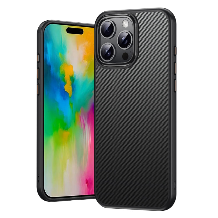 For iPhone 16 Pro Kevlar Fiber Shockproof MagSafe Phone Case(Black) - iPhone 16 Pro Cases by PMC TechLife | Online Shopping South Africa | PMC TechLife | Buy Now Pay Later Mobicred