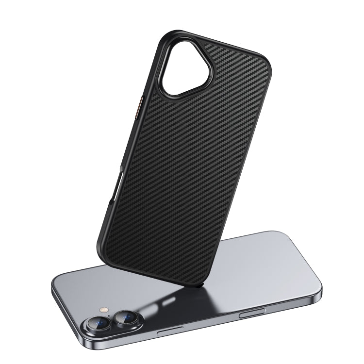 For iPhone 16 Kevlar Fiber Shockproof MagSafe Phone Case(Black) - free shipping - PMC TechLife - Order now!