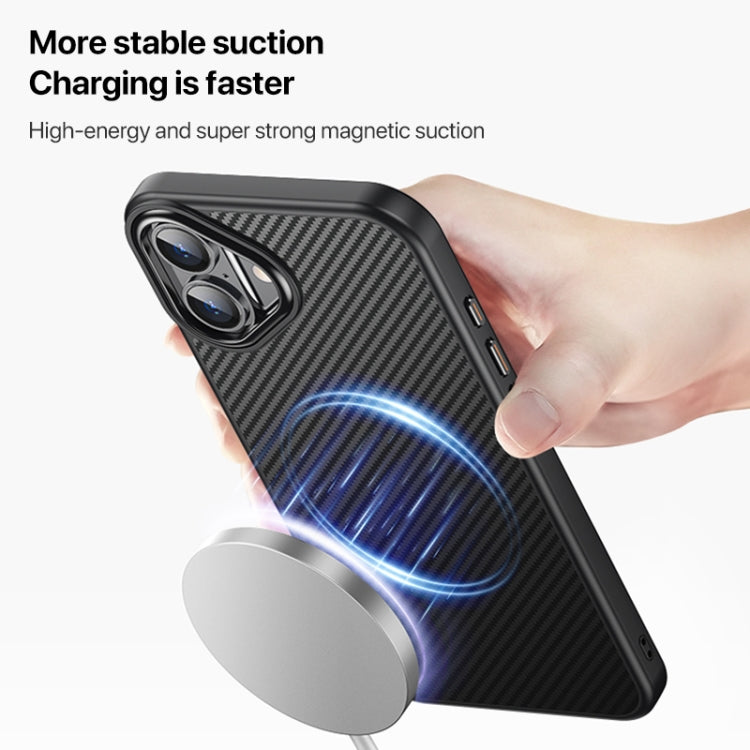 For iPhone 16 Kevlar Fiber Shockproof MagSafe Phone Case(Black) - free shipping - PMC TechLife - Order now!